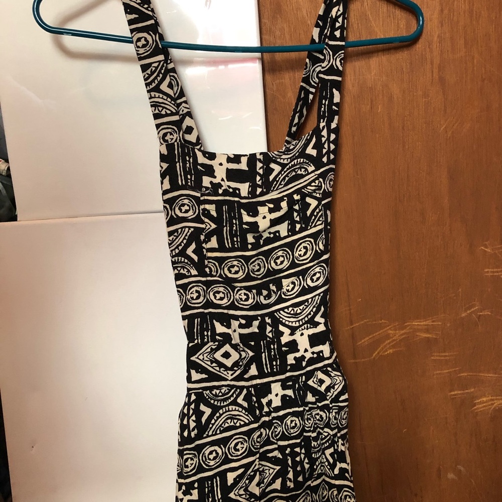 Artsy Pattern Black & White Dress